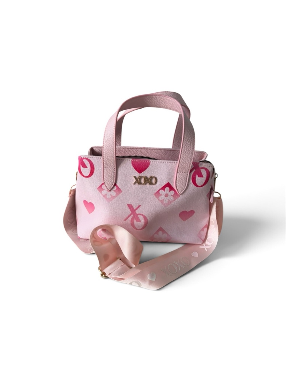 XOXO Pink Patterned Mini Satchel Bag